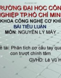 Đề tài: Phân tích cơ cấu tay quay con trượt chính tâm