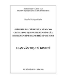 Luận văn Thạc sĩ Kinh tế: Giải pháp tài chính nhằm nâng cao chất lượng dịch vụ truyền hình của Đài truyền hình thành phố Hồ Chí Minh