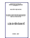 Luận án tiến sĩ Kinh tế: Đo lường và phân tích nguy cơ tổn thương của hộ gia đình và doanh nghiệp khi xuất hiện các cú sốc bất lợi