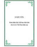 LUẬN VĂN:  Hoàn thiện Quy chế thực hiện dân chủ ở xã ở Việt Nam hiện nay