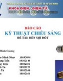 Báo cáo môn Kĩ thuật chiếu sáng: Đèn sợ đốt 1