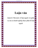 Luận văn: Quản lý Nhà nước về hạn ngạch và nghĩa vụ của cả doanh nghiệp được phân bổ hạn ngạch