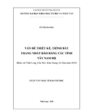 Luận văn Thạc sĩ Báo chí học: Vấn đề thiết kế, trình bày trang nhất báo Đảng các tỉnh Tây Nam Bộ