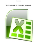 MS Excel - Bài 12: Phát triển Workbook