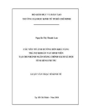 Luận văn Thạc sĩ Kinh tế: Các yếu tố ảnh hưởng đến khả năng trả nợ khoản vay sinh viên tại Chi nhánh Ngân hàng chính sách tỉnh Bình Phước