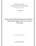 Luận văn Thạc sĩ Kinh tế: Tác động của hiệu ứng Balassa-Samuelson lên tỷ giá hối đoái - Bằng chứng thực nghiệm tại Việt Nam và các đối tác thương mại lớn