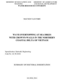 Summary of doctoral dissertation: Wave Overtopping at sea dikes with crown-walls in the northern coastal delta of Vietnam