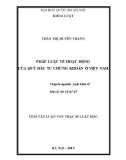 Tóm tắt luận văn Thạc sĩ luật học: Pháp luật về hoạt động của quỹ đầu tư chứng khoán ở Việt Nam