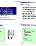 Bài giảng Lập trình hướng đối tượng: Virtual method và Polymorphism - Trần Phước Tuấn