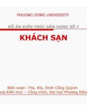 Thuyết minh đồ án tốt nghiệp: Đồ án Kiến trúc dân dụng số 7 - Khách sạn