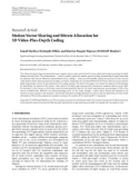 Báo cáo hóa học:   Research Article Motion Vector Sharing and Bitrate Allocation for 3D Video-Plus-Depth Coding