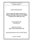 Tóm tắt luận văn thạc sĩ: Hoàn thiện hệ thống kiểm soát nội bộ tại tổng công ty tài chính cổ phần dầu khí Việt Nam