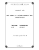 Tóm tắt Luận án Tiến sĩ Kinh tế phát triển: Phát triển du lịch biển đảo Vịnh Bái Tử Long, tỉnh Quảng Ninh