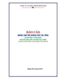 Báo cáo: Dự án đầu tư xây dựng nhà máy sản xuất chế biến thực phẩm