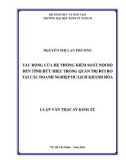 Luận văn Thạc sĩ Kinh tế: Tác động của hệ thống Kiểm soát nội bộ đến tính hữu hiệu trong quản trị rủi ro tại các doanh nghiệp du lịch Khánh Hòa