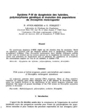 báo cáo khoa học: Système P-M de dysgénésie des hybrides, polymorphisme génétique et évolution des populations de Drosophila melanogaster