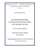 Luận văn Thạc sĩ Kinh tế: Quản trị rủi ro hoạt động tại Ngân hàng thương mại cổ phần Xuất Nhập khẩu Việt Nam