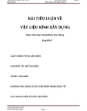 Tiểu luận Vật liệu xây dựng 2: Kính xây dựng