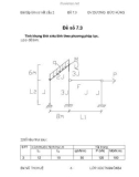 Bài tập lớn Cơ học kết cấu 2: Tính khung siêu tĩnh theo phương áp lực - Đề số 7.3