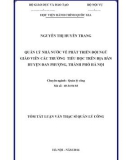 Tóm tắt luận văn Thạc sĩ Quản lý công: Quản lý nhà nước về phát triển đội ngũ giáo viên các trường tiểu học trên địa bàn huyện Đan Phượng, thành phố Hà Nội