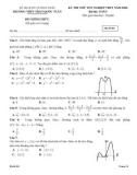 Đề thi thử tốt nghiệp THPT môn Toán năm 2022 có đáp án - Trường THPT Trần Quốc Tuấn, Quãng Ngãi (Mã đề 001)