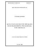 Luận văn Thạc sĩ Quản lý công: Quản lý ngân sách nhà nước trên địa bàn huyện Phathun Phoen