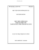 Luận văn Thạc sĩ Quản lý công: Thực hiện chính sách tinh giản biên chế tại huyện Đức Phổ, tỉnh Quảng Ngãi