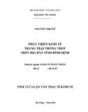 Tóm tắt luận văn thạc sĩ: Phát triển kinh tế trang trại trồng trọt trên địa bàn tỉnh Bình Định