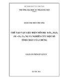 Luận án Tiến sĩ Vật lý: Chế tạo vật liệu ñiện môi họ SrTi1-xMxO3 (M = Fe, Co, Ni) và nghiên một số tính chất của chúng