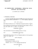 Báo cáo toán học: An irreductible subnormal operator with infinite multiplicities 