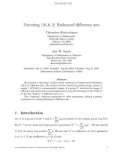 Báo cáo toán học: Factoring (16, 6, 2) Hadamard diﬀerence sets