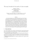 Báo cáo toán học: The many formulae for the number of Latin rectangles