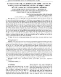 Đánh giá thực trạng không gian xanh - thước đo chất lượng môi trường hướng đến phát triển đô thi xanh cho thành phố Hồ Chí Minh