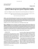 Báo cáo lâm nghiệp:Competition for water between beech seedlings and surrounding vegetation in different light and vegetation composition conditions