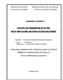 Doctor of Philosophy in Economics - Effective aid coordination in lao pdr: policy implications for power sector developmen