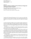 Báo cáo hóa học:   Editorial Harnack’s Estimates: Positivity and Local Behavior of Degenerate and Singular Parabolic Equations