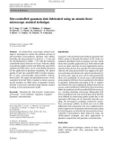 Báo cáo hóa học:   Site-controlled quantum dots fabricated using an atomic-force microscope assisted technique