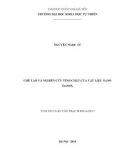 Tóm tắt Luận văn Thạc sĩ Khoa học: Chế tạo và nghiên cứu tính chất của vật liệu nano Zn2SnO4