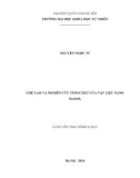Luận văn Thạc sĩ Khoa học: Chế tạo và nghiên cứu tính chất của vật liệu nano Zn2SnO4