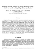 Báo cáo lâm nghiệp: Stratifying, partially redrying and storing Douglas-fir seeds effects on growth and physiology during germination