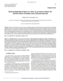 Báo cáo lâm nghiệp:  Seed germination of Quercus robur, Q. pyrenaica and Q. ilex and the effects of smoke, heat, ash and charcoal