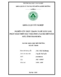 Khoá luận tốt nghiệp: Nghiên cứu thực trạng và đề xuất giải pháp giảm thiểu rác thải nhựa tại bãi biển Sầm Sơn, tỉnh Thanh Hóa