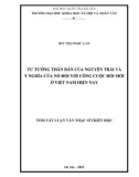 Tóm tắt Luận văn Thạc sĩ Triết học: Tư tưởng thân dân của Nguyễn Trãi và ý nghĩa của nó đối với công cuộc đổi mới ở Việt Nam hiện nay