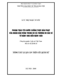 Tóm tắt Luận án tiến sĩ Lịch sử: Phong trào yêu nước chống thực dân Pháp của nhân dân vùng trung du và thượng du Bắc Kì từ năm 1883 đến năm 1930