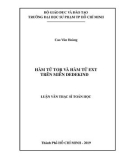 Luận văn Thạc sĩ Toán học: Hàm tử Tor và hàm tử Ext trên miền Dedekind