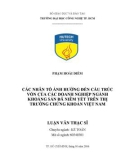 Luận văn Thạc sĩ Kế toán: Các nhân tố ảnh hưởng đến cấu trúc vốn của các doanh nghiệp khoáng sản đã niêm yết trên thị trường chứng khoán Việt Nam