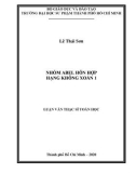 Luận văn Thạc sĩ Toán học: Nhóm Abel hỗn hợp hạng không xoắn 1