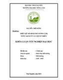 Khóa luận tốt nghiệp: Thiết kế mô hình thu sương (hơi) làm nước sạch của một số sợi tự nhiên