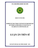 Luận án tiến sĩ: Nghiên cứu thực trạng và đề xuất sử dụng hiệu quả đất trồng cà phê huyện Cư M’gar phục vụ tái canh cây cà phê tỉnh Đắk Lắk