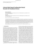 Báo cáo hóa học:   A Novel High-Speed Conﬁgurable Viterbi Decoder for Broadband Access